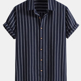 Nikola - Striped shirt and linen trousers