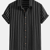 Nikola - Striped shirt and linen trousers