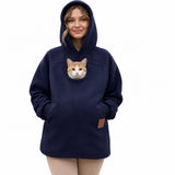 Cuddle Hoodie | Duks sa kapuljačom i džepom za mačke i male pse.