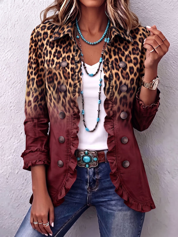 Ognjana | Blejzer sa leopard printom, ombre prelivom i karnerima