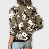 Andreia | Elegantna bomber jakna s cvetnim dezenom Andreia