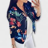 Andreia | Elegantna bomber jakna s cvetnim dezenom Andreia