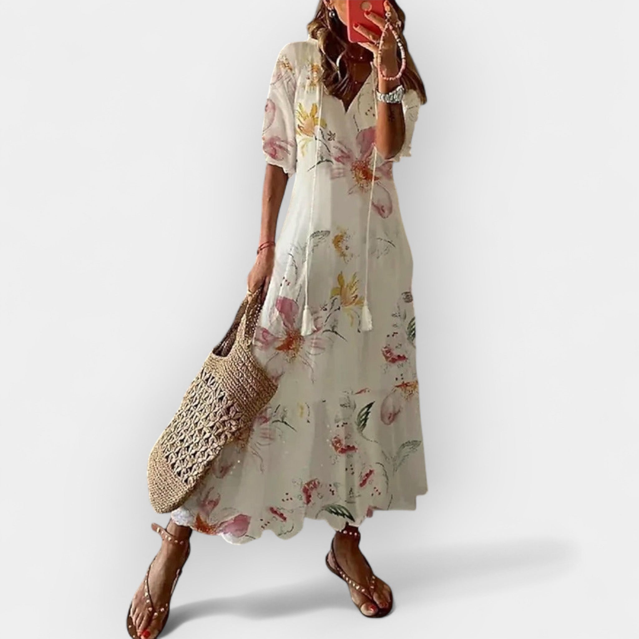 Aire | Boho maxi haljina s lepršavom siluetom i letnjim duhom