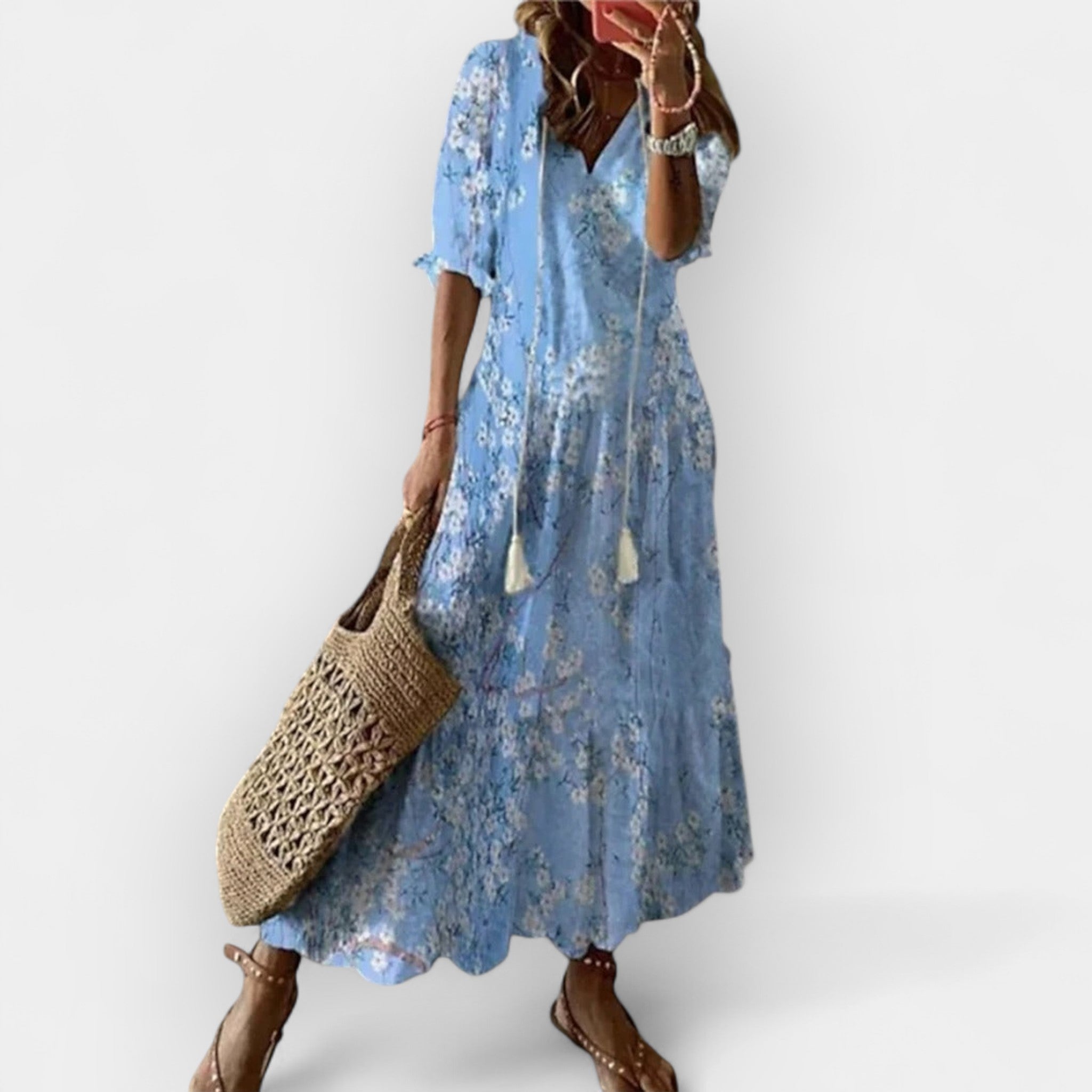 Aire | Boho maxi haljina s lepršavom siluetom i letnjim duhom
